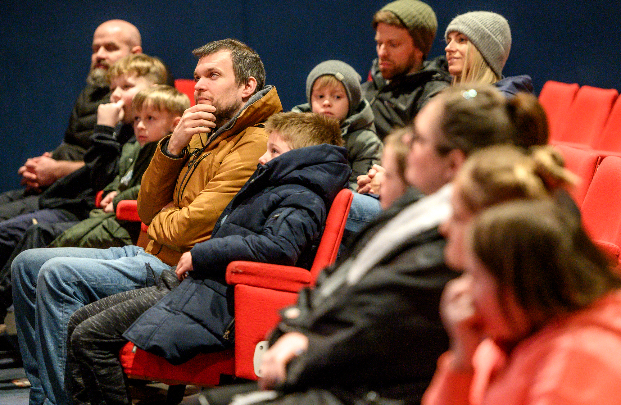 Visitors enjoying watching a session at Chorley Theatre.